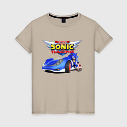 Женская футболка Cool hedgehog - Sonic racing team