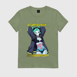 Женская футболка Сyberpunk rebecca