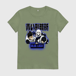 Женская футболка Синяя тюрьма Блю Лок персонажи