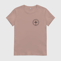 Футболка хлопковая женская 30 Seconds to Mars: logo, цвет: пыльно-розовый