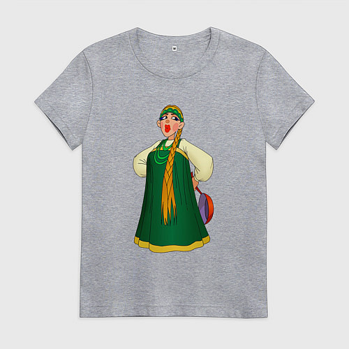 Женская футболка Баба / Меланж – фото 1