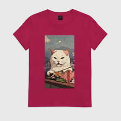 Женская футболка Cat meme - japan style