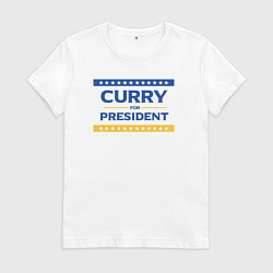 Женская футболка Карри в президенты