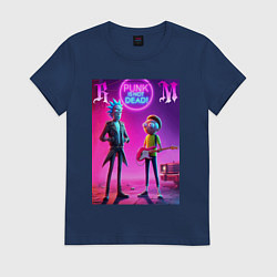 Женская футболка Rick and Morty - neon fantasy