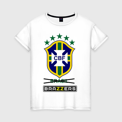 Женская футболка Brazil Brazzers / Белый – фото 1