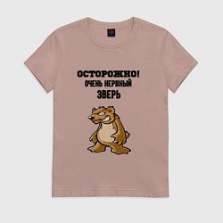 Женская футболка Очень нервный зверь