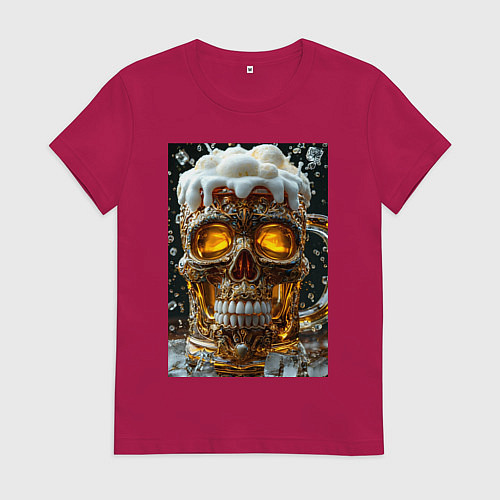 Женская футболка Пенная кружка пива / Маджента – фото 1