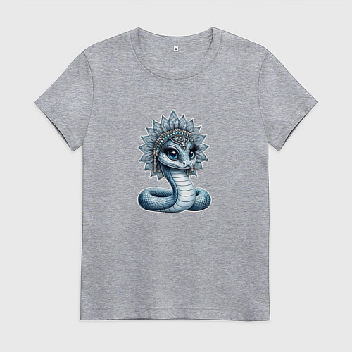 Женская футболка Змея королева / Меланж – фото 1