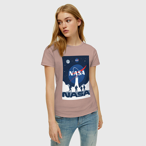 Женская футболка NASA открытия / Пыльно-розовый – фото 3