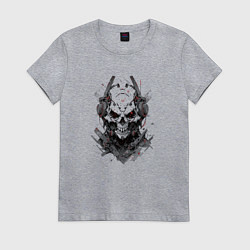 Женская футболка Кибернетический череп