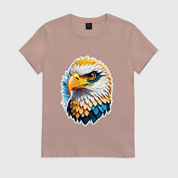 Женская футболка Яркая голова орла