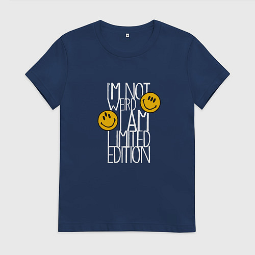 Женская футболка I am limited edition / Тёмно-синий – фото 1