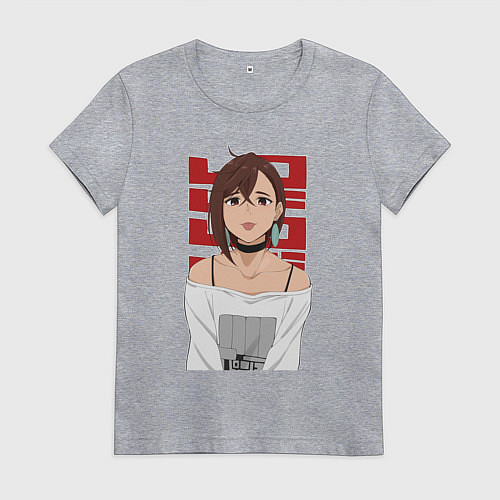 Женская футболка Дандадан: Момо / Меланж – фото 1