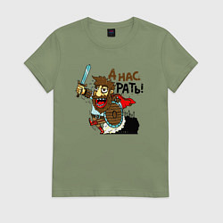 Женская футболка Богатырь с мечом