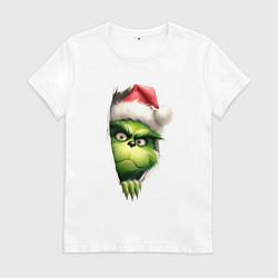 Женская футболка Гринч похититель рождества в ожидании нового года