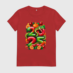 Женская футболка Змея веселая 2025