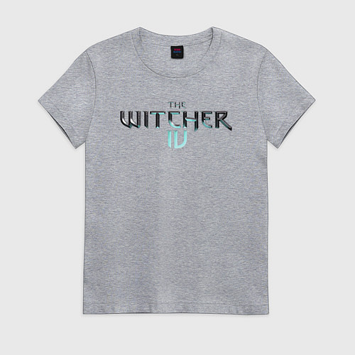 Женская футболка The witcher 4 logo / Меланж – фото 1