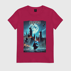 Женская футболка Nightly Hogwarts - neon glow