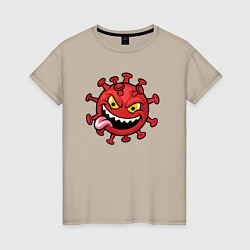 Женская футболка Забавный вирус