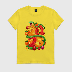 Женская футболка Счастливая змея 2025
