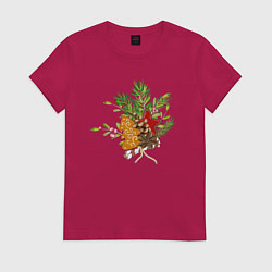 Женская футболка Новогодний букет