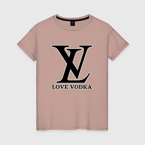 Женская футболка Love vodka / Пыльно-розовый – фото 1