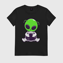 Женская футболка Пришелец космонавт