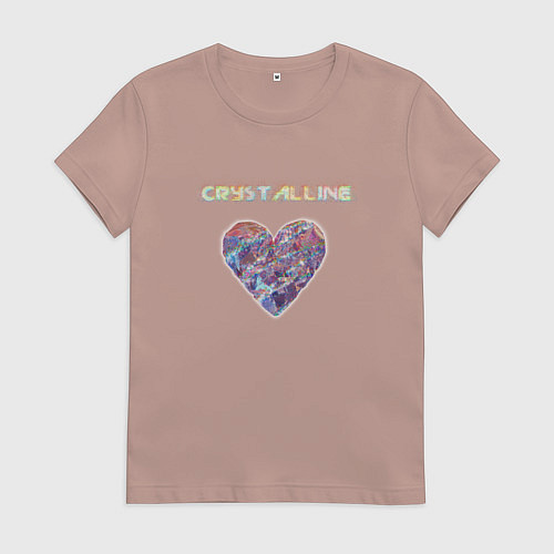 Женская футболка Crystalline heart / Пыльно-розовый – фото 1