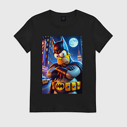 Женская футболка Batsimpson - ai art collaboration