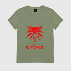 Футболка хлопковая женская The witcher games, цвет: авокадо