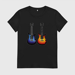 Женская футболка Яркие гитары