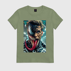 Женская футболка Venom and Eddie - ai art fantasy