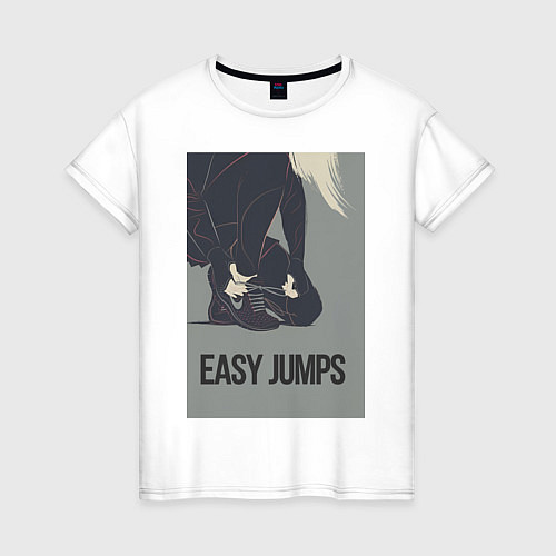 Женская футболка Easy jumps in boots / Белый – фото 1