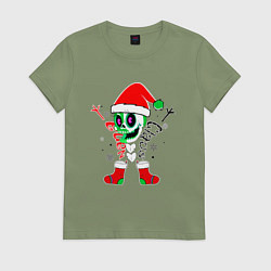 Женская футболка Скелетон нг