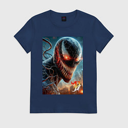 Женская футболка Ужасный Веном - неоновое свечение