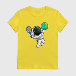 Женская футболка Космический теннис
