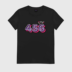 Футболка хлопковая женская Игрок 456, цвет: черный