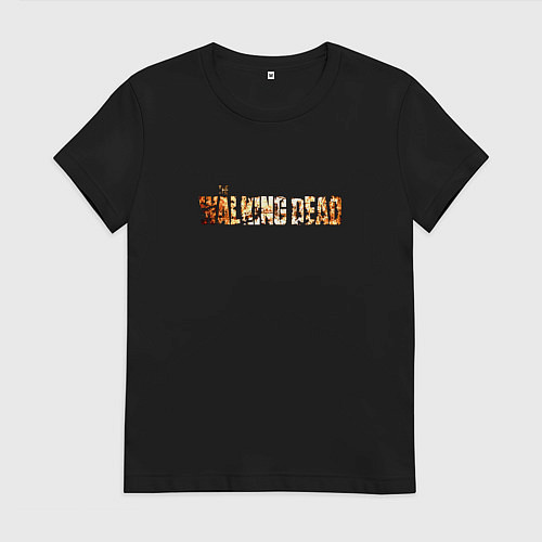 Женская футболка The walking dead zombie / Черный – фото 1