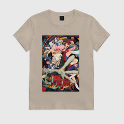 Футболка хлопковая женская Dandadan: All Persons, цвет: миндальный