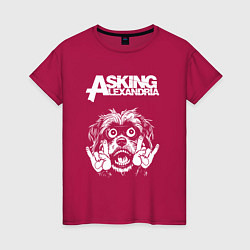 Женская футболка Asking Alexandria rock dog