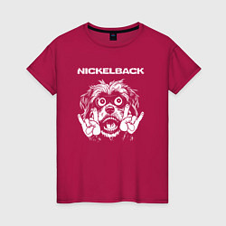 Женская футболка Nickelback rock dog