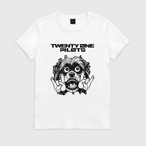 Женская футболка Twenty One Pilots - rock dog / Белый – фото 1