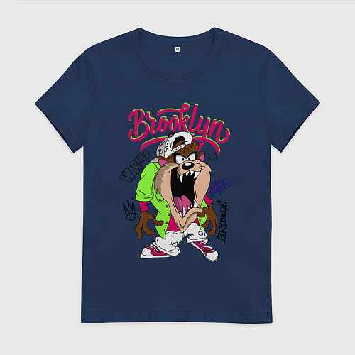 Женская футболка Тасманский дьявол - Taz / Тёмно-синий – фото 1