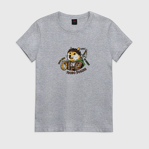 Женская футболка Фродо Доггинс мем пародия на Властелина колец / Меланж – фото 1