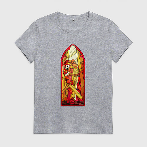 Женская футболка Космодесантник в арке / Меланж – фото 1