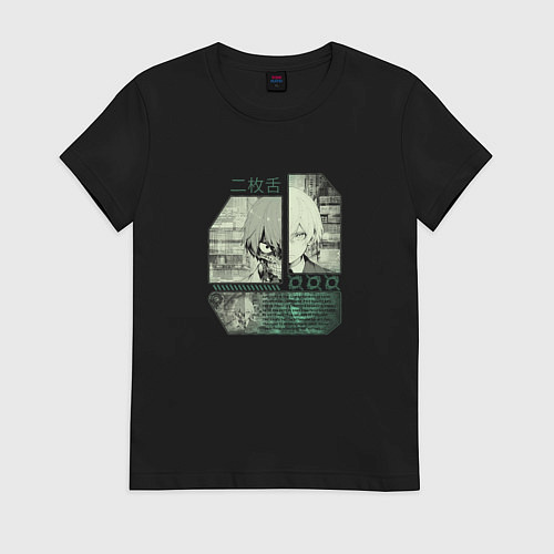 Женская футболка Двуликий юноша / Черный – фото 1