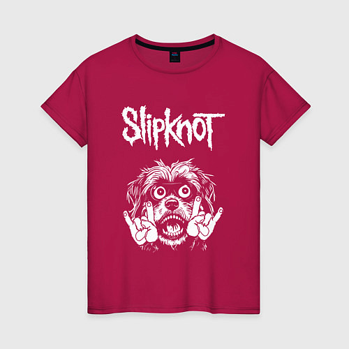 Женская футболка Slipknot rock dog / Маджента – фото 1