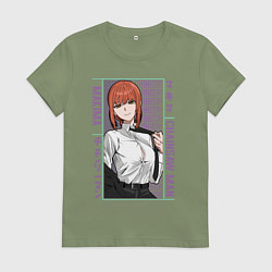 Женская футболка Человек-бензопила Макима в костюме