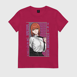 Женская футболка Человек-бензопила Макима в костюме