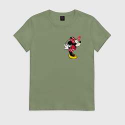 Женская футболка Минни Маус поцелуй - парные мышки